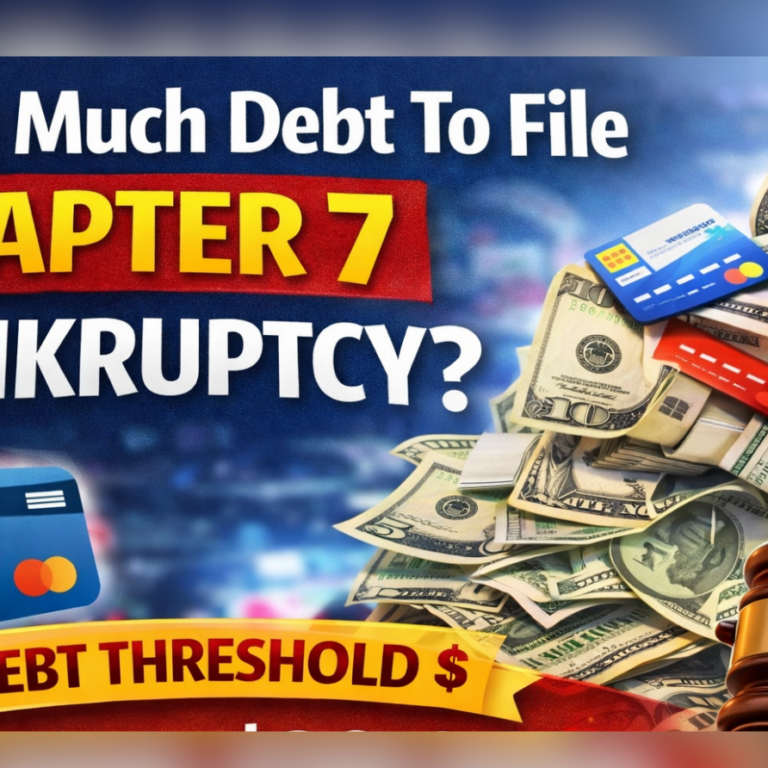 How much debt to file chapter 7 bankruptcy ?
